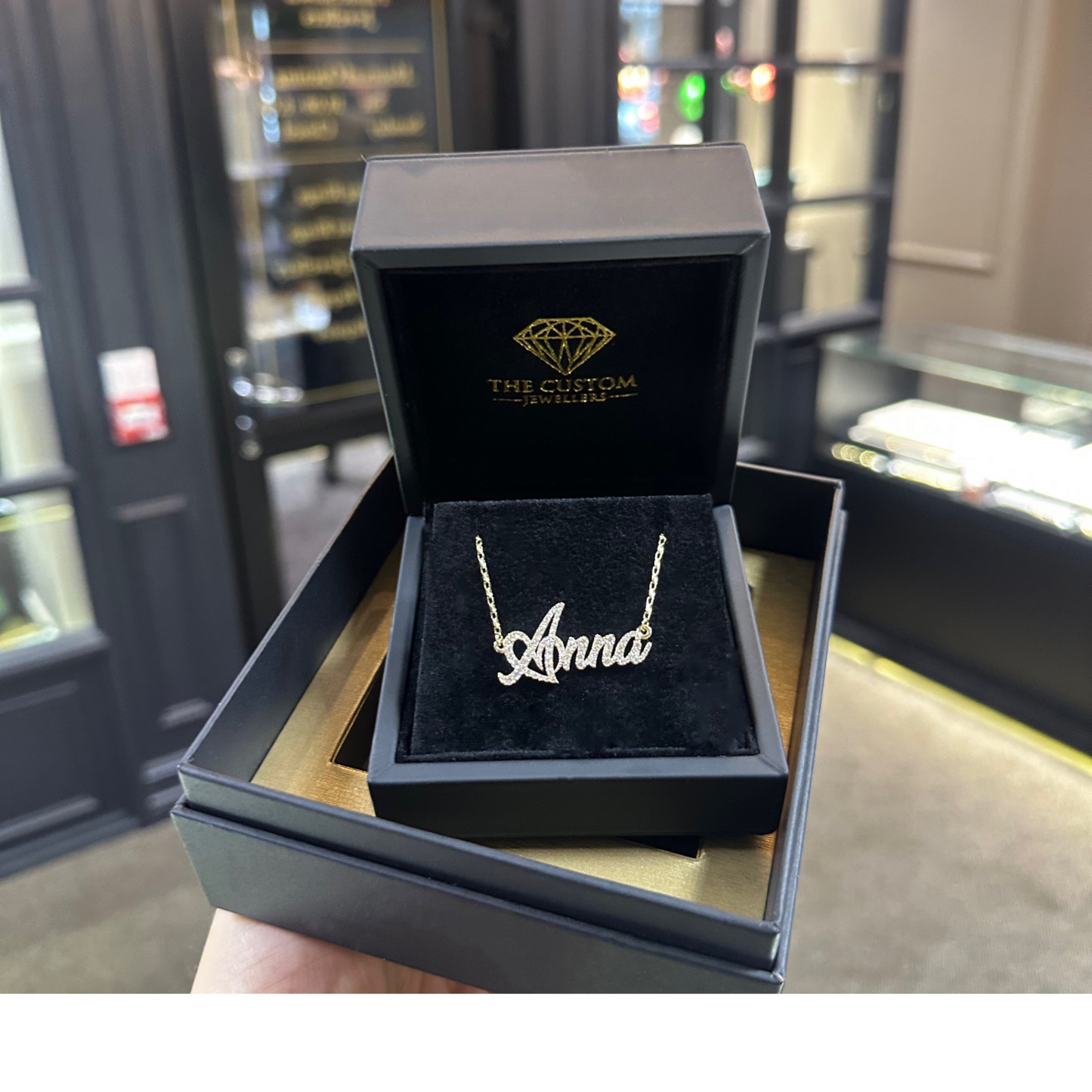 Amor Diamond Name Necklace