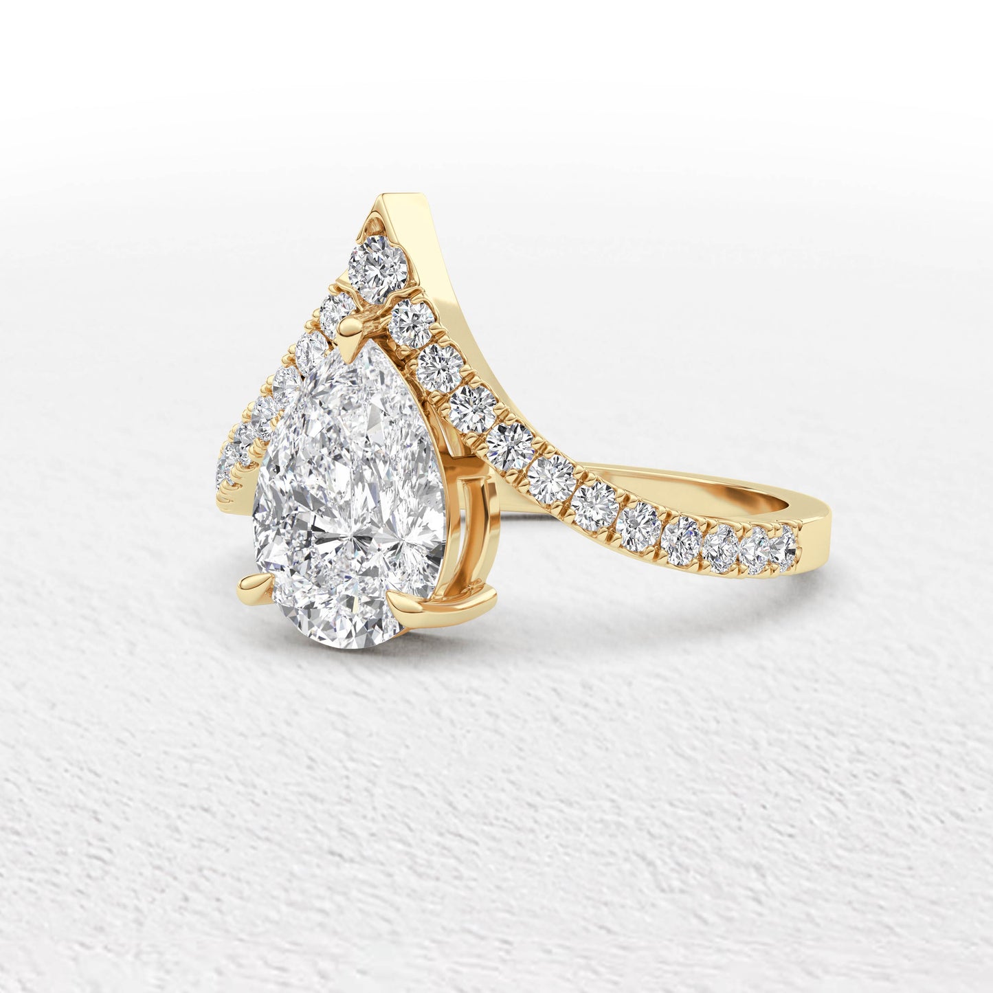 Cora 1.7ct Pear Shape Wishbone Style