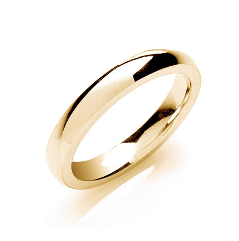 3mm Court shaped wedding band.
