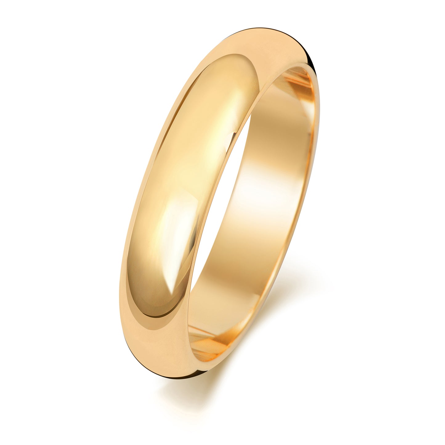 4mm D-Shape Wedding Band