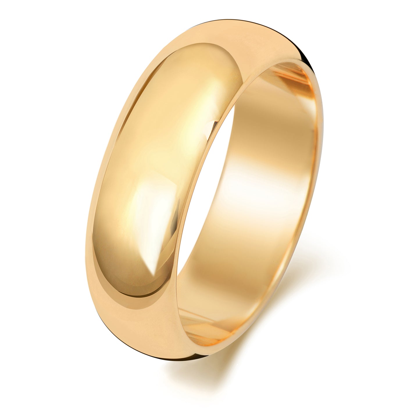 6mm D-Shape Wedding Band