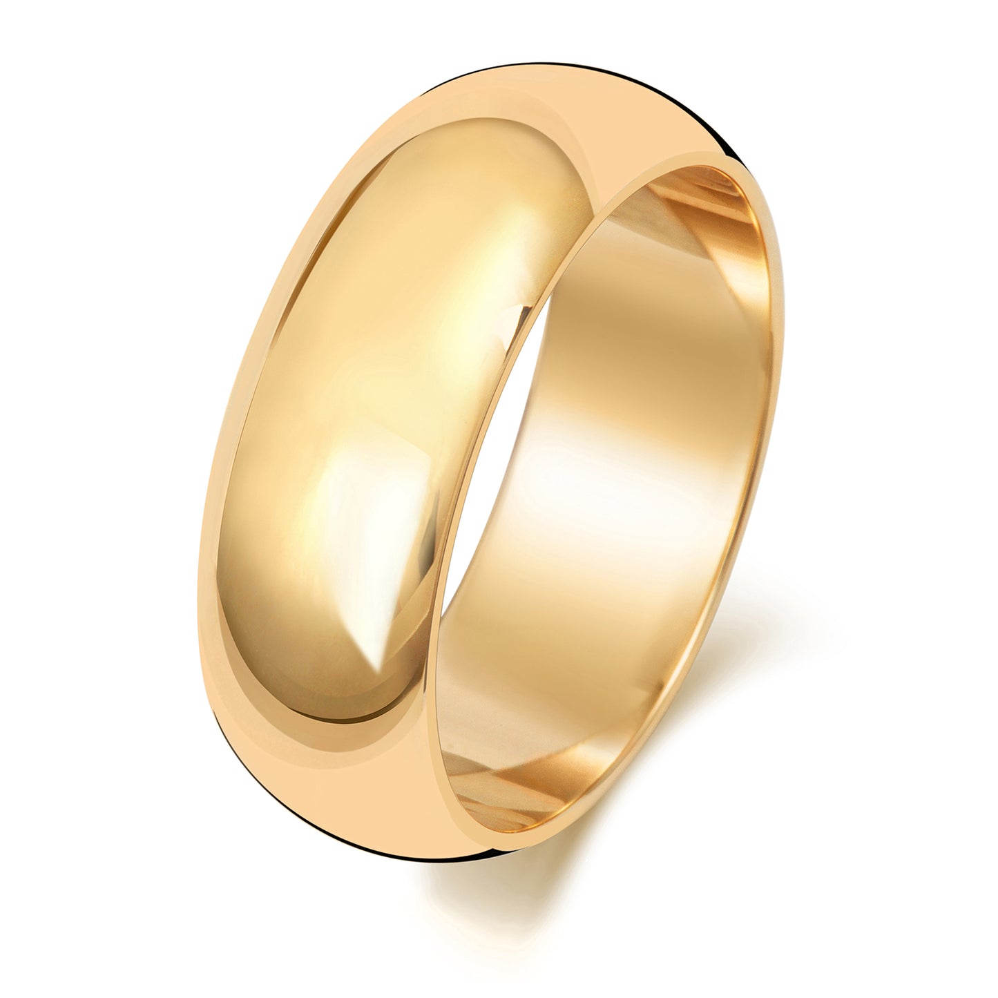 7mm D-Shape Wedding Band