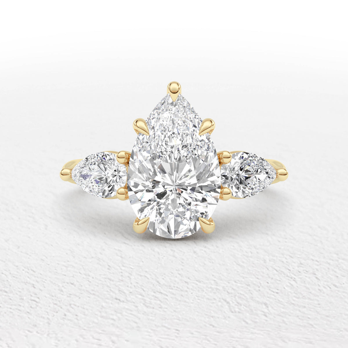 Belle 3.5ct Pear Shape 3 Stone Ring