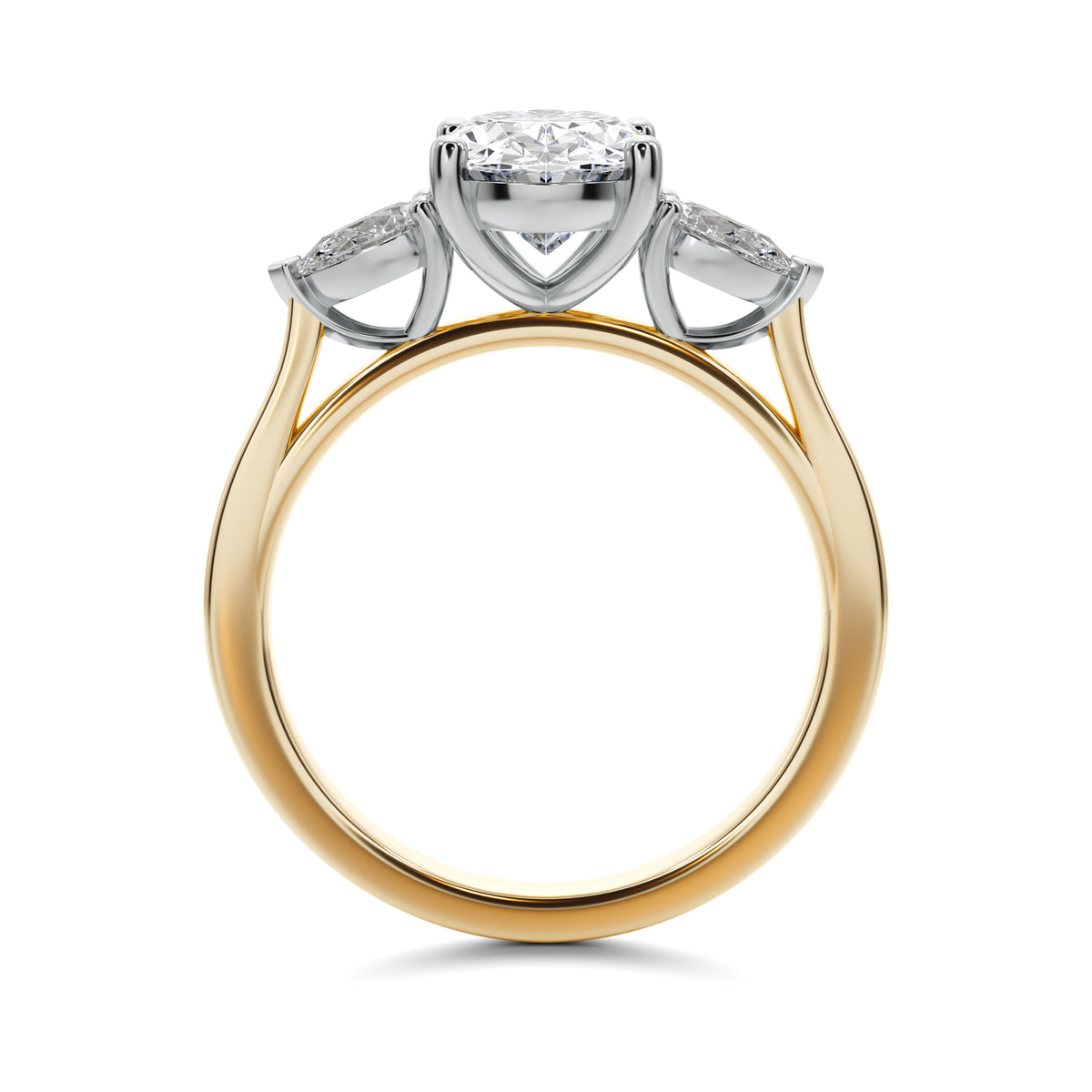2.40ct Oval Three Stone Lab Diamond Ring 25006CG195