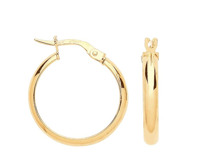 9ct 20mm Hoop Earrings