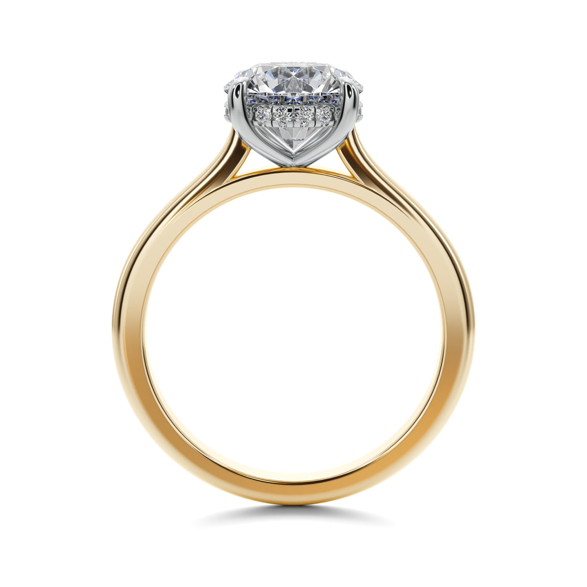 2ct Hidden Halo Round Solitaire Lab Diamond Engagement Ring 25010CG205