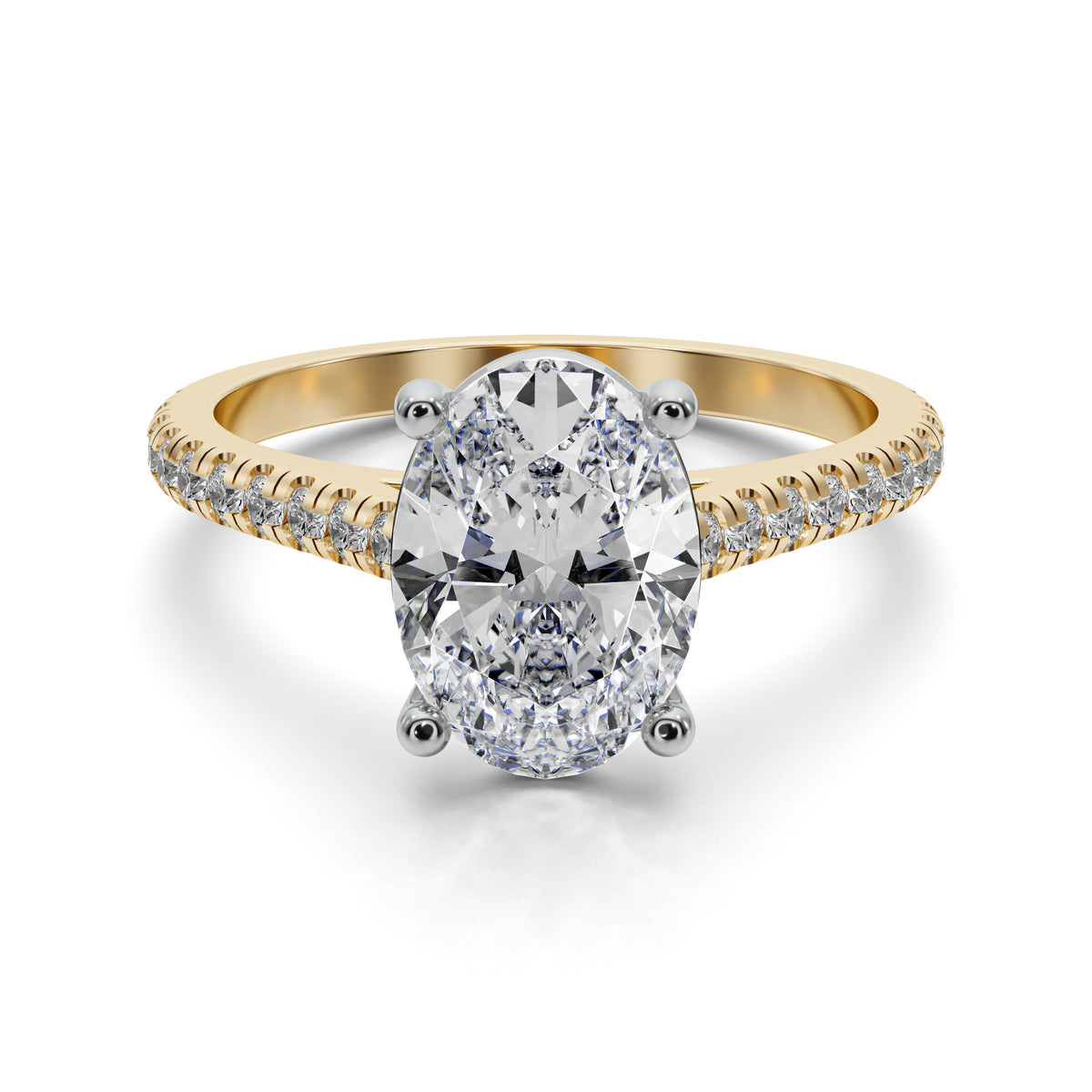 2.5ct Oval Cut Solitaire Diamond Engagement Ring 25031CG276