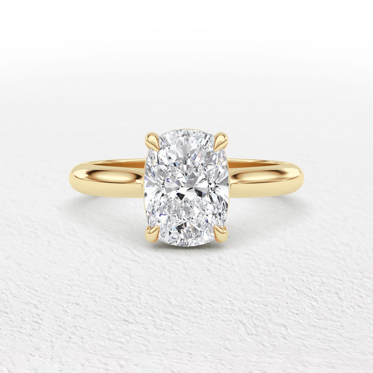 Aurora 4ct Elongated Cushion cut Diamond Ring CG293