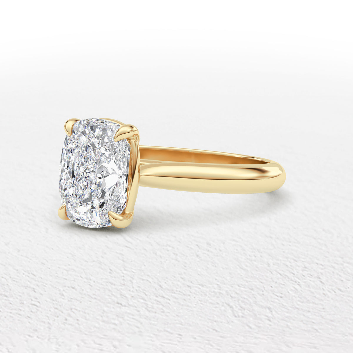 Aurora 4ct Elongated Cushion cut Diamond Ring CG293