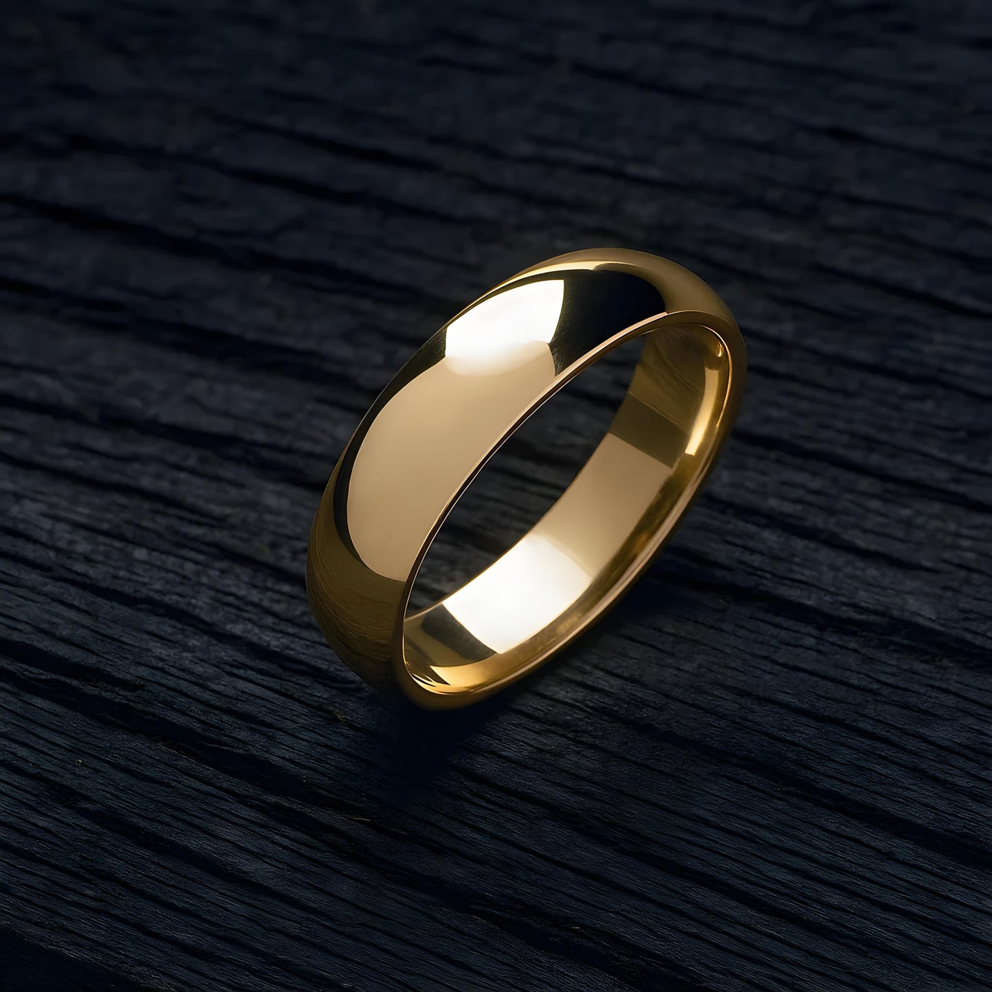 6mm Court shaped wedding band.