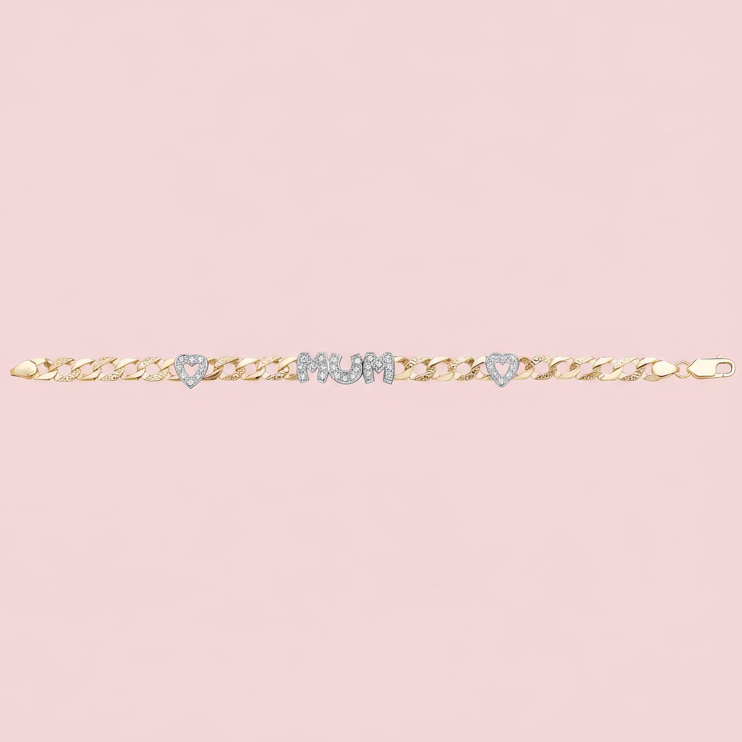 BR563 9CT YEL GOLD LADIES CZ MUM BRCLT