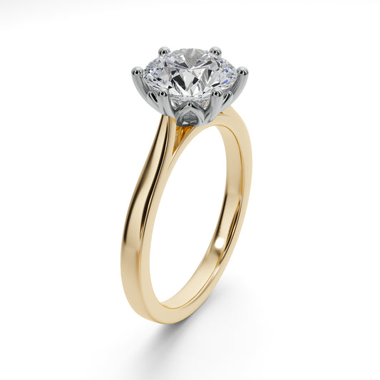 2ct Round Solitaire Lab Diamond Engagement Ring