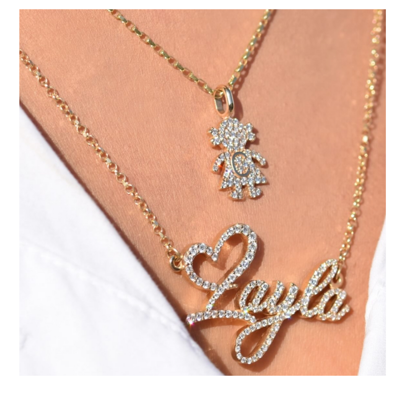 Amor Diamond Name Necklace