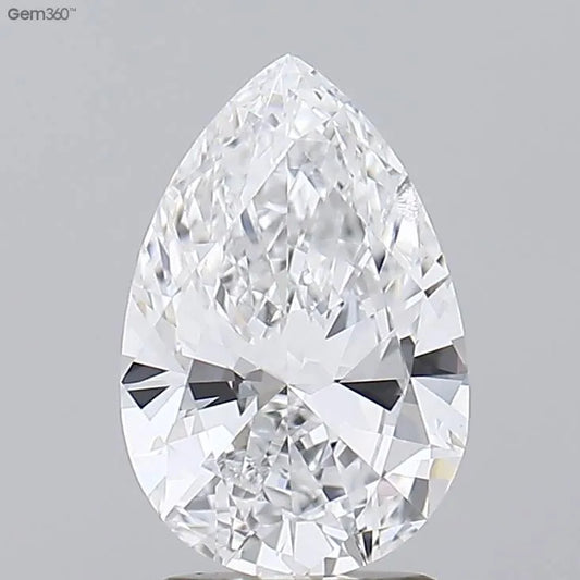 2.01ct Pear Lab Grown Diamond (Colour D, Clarity VS2, IGI Certified)