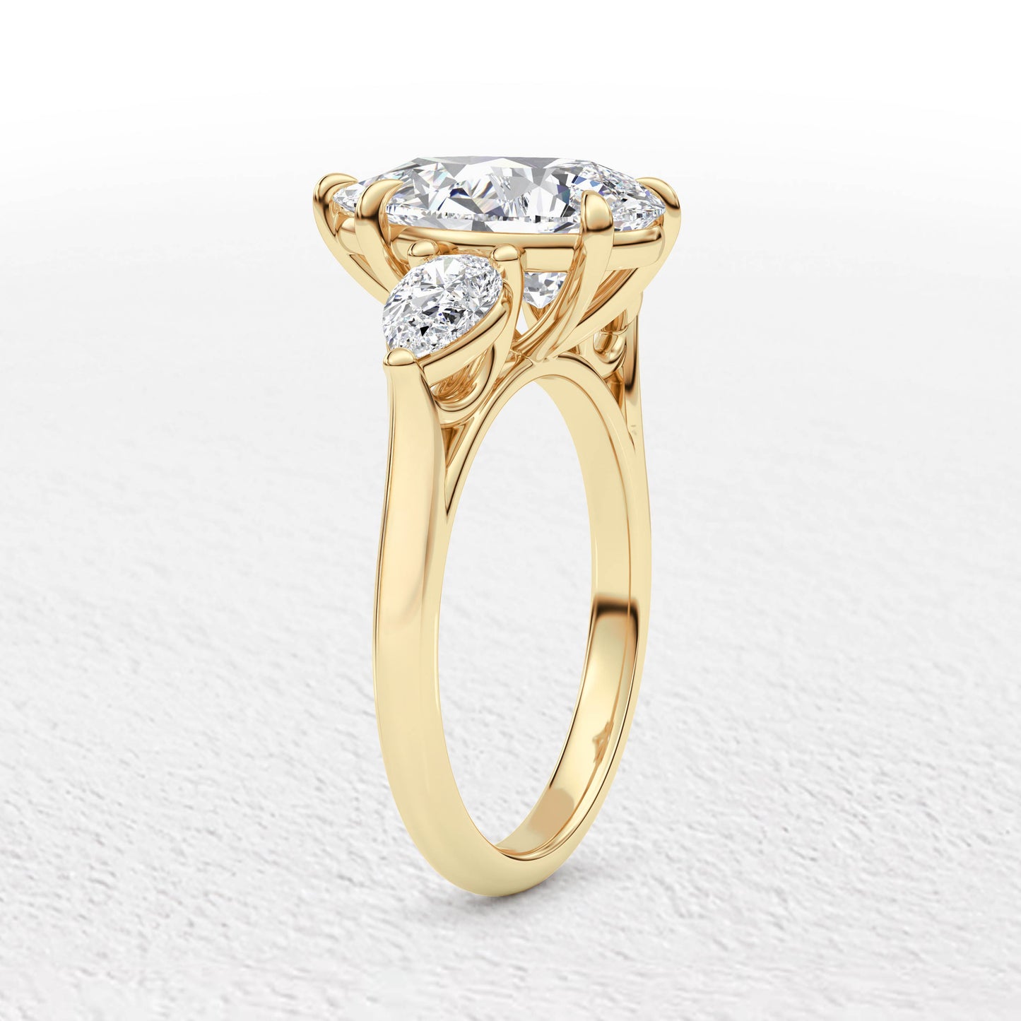 Belle  3.5ct Pear Shape 3 Stone Ring