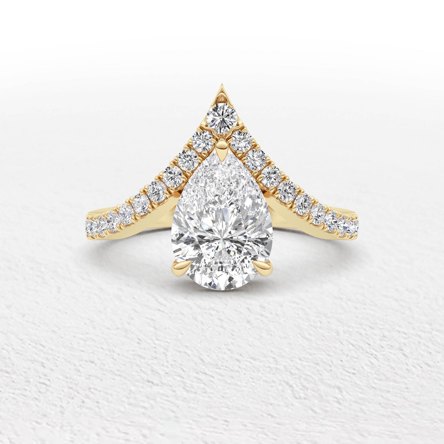 Cora 1.7ct Pear Shape Wishbone Style