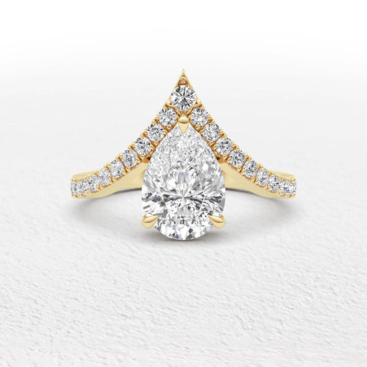Cora 1.7ct Pear Shape Wishbone Style
