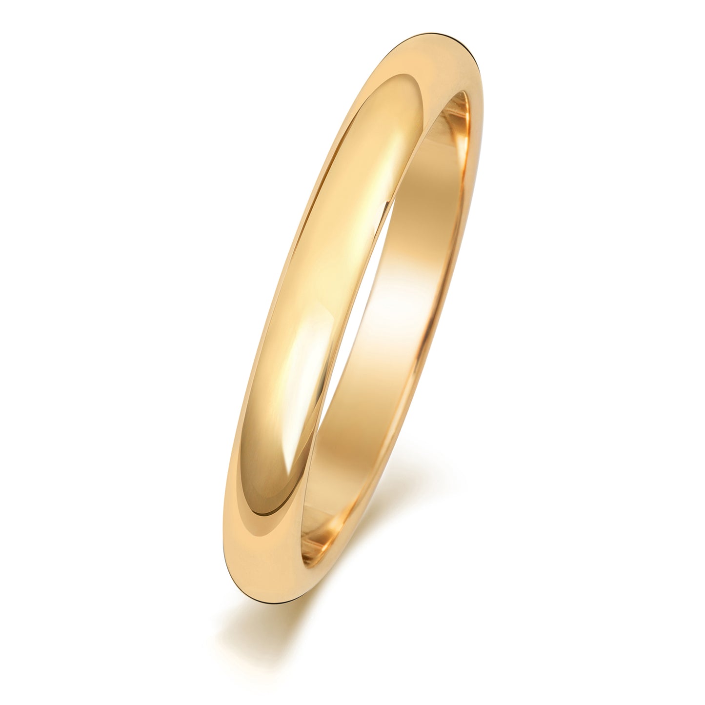 2mm D-Shape Wedding Band