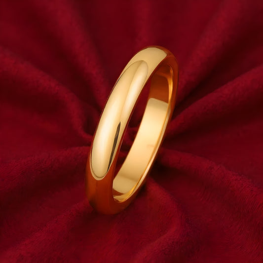 3mm D-Shape Wedding Band