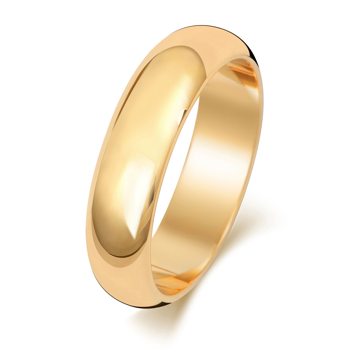 5mm D-Shape Wedding Band