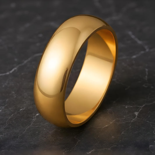 6mm D-Shape Wedding Band