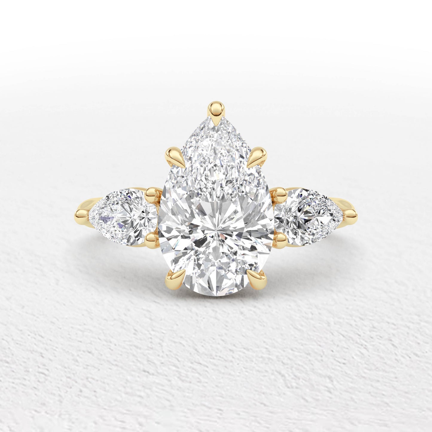 Belle  3.5ct Pear Shape 3 Stone Ring