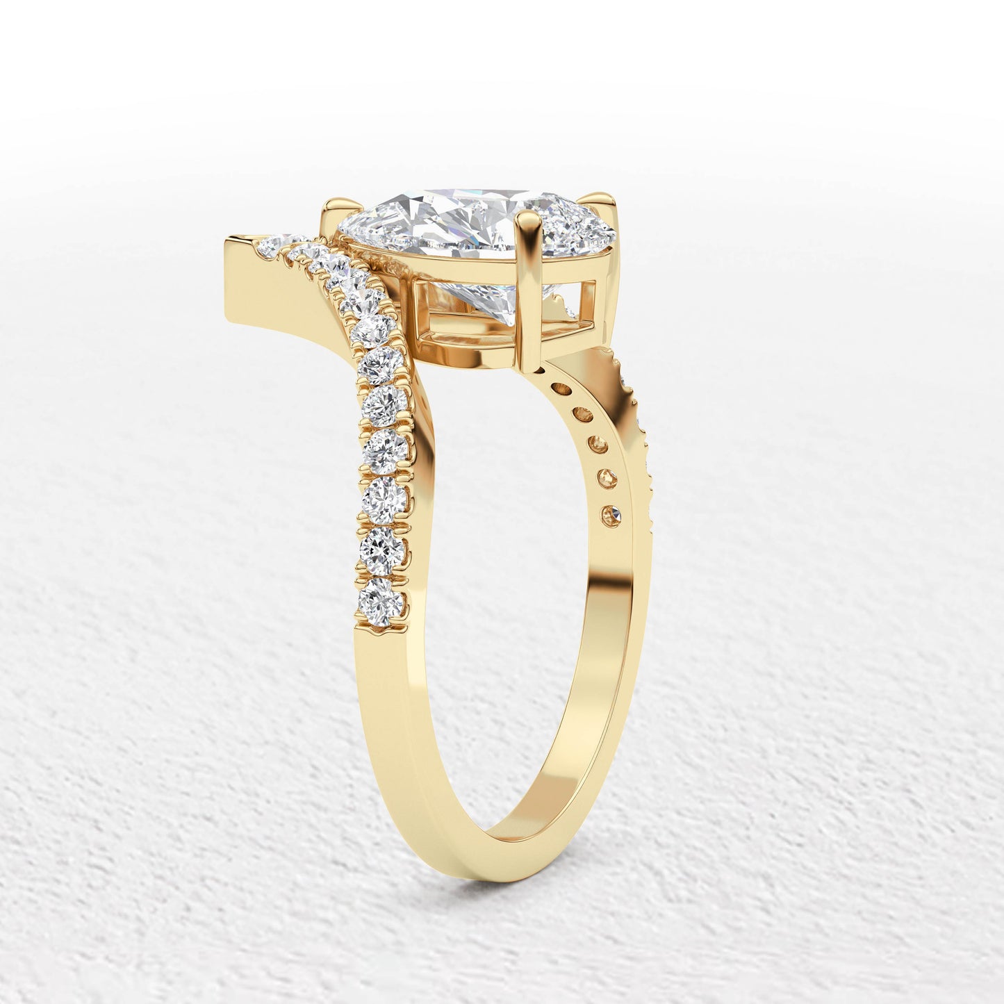 Cora 1.7ct Pear Shape Wishbone Style