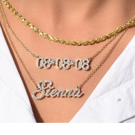 Amor Diamond Name Necklace