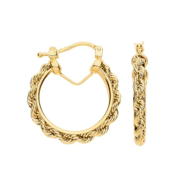Rope Chain 20mm Hoop Earrings