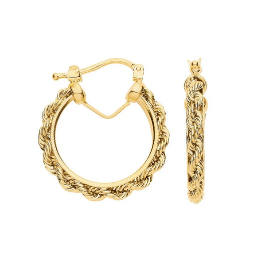 Rope Chain 20mm Hoop Earrings