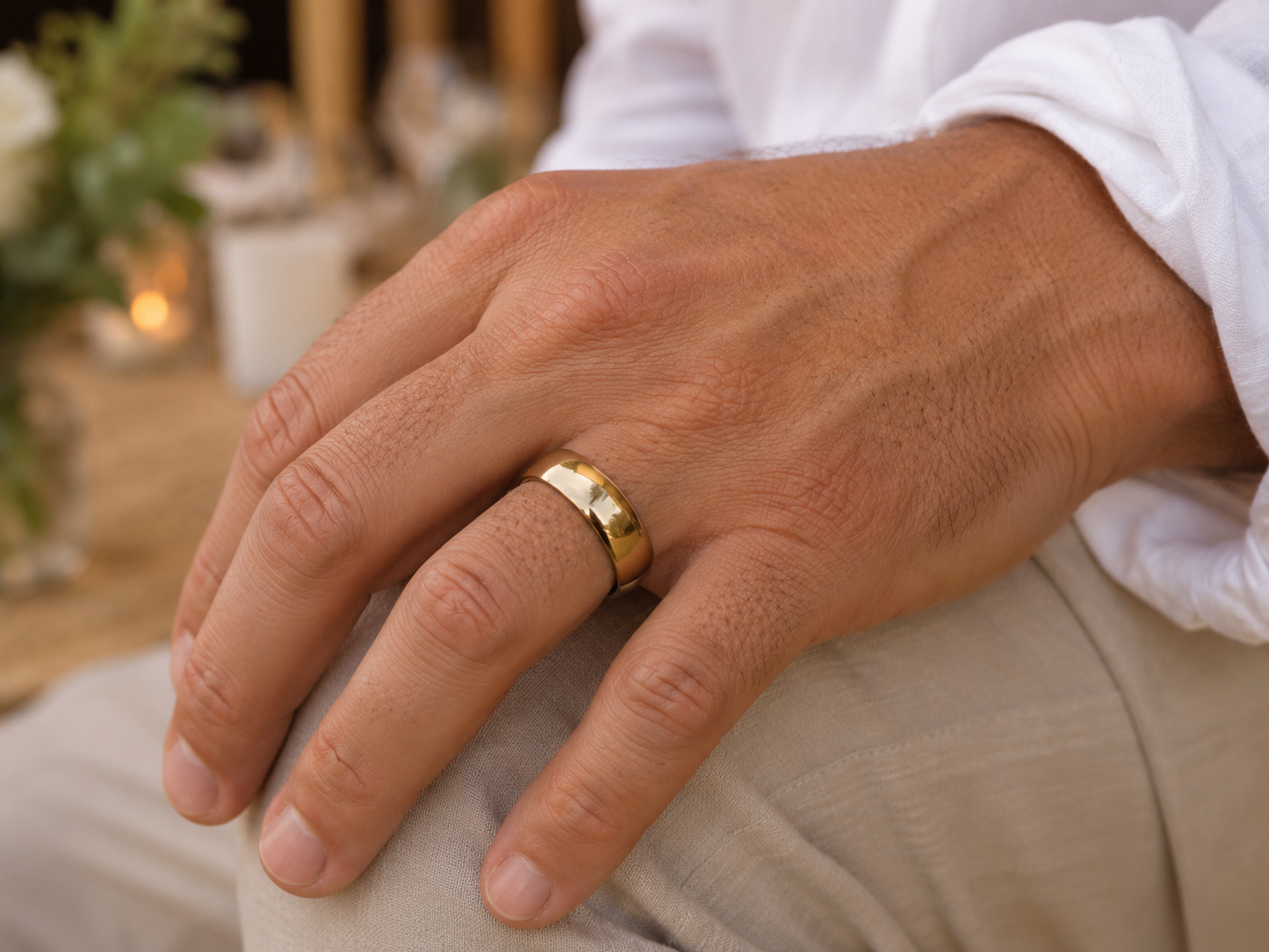 5mm Court shaped wedding band.