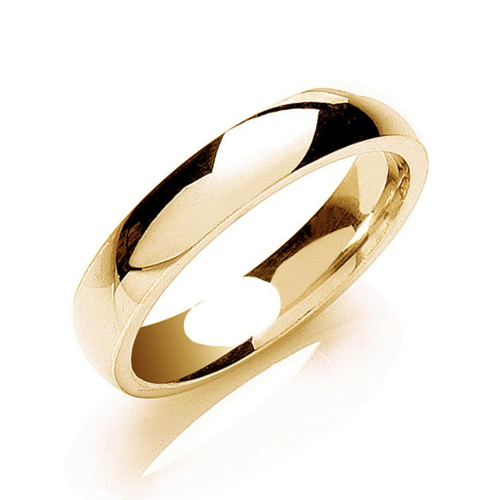 4mm Court shaped wedding band