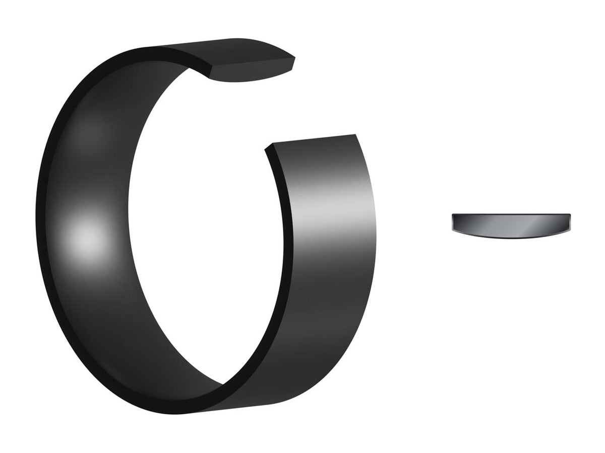 Black Zirconium Flat Court Easy Fit Polished Wedding Ring