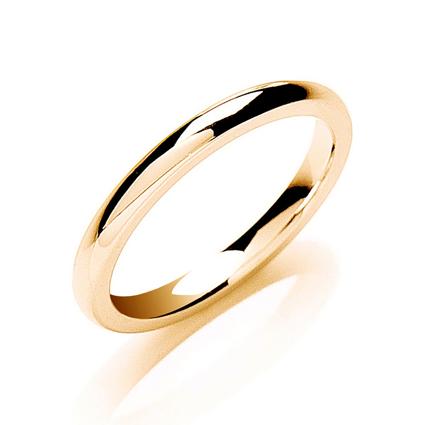 2mm Court shaped wedding band