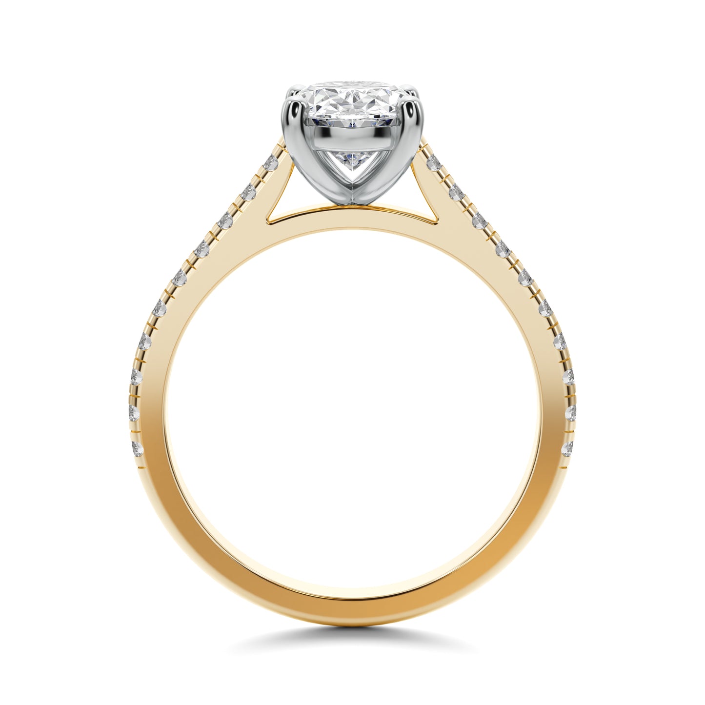 2.0ct Oval Cut Solitaire Diamond Engagement Ring 25028CG274