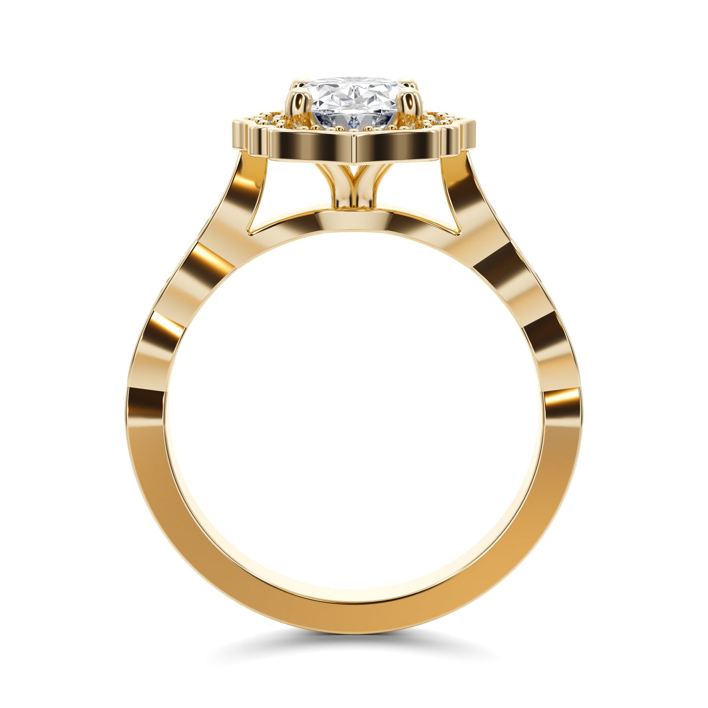 1.9ct Vintage Oval Diamond Ring 25030CG275