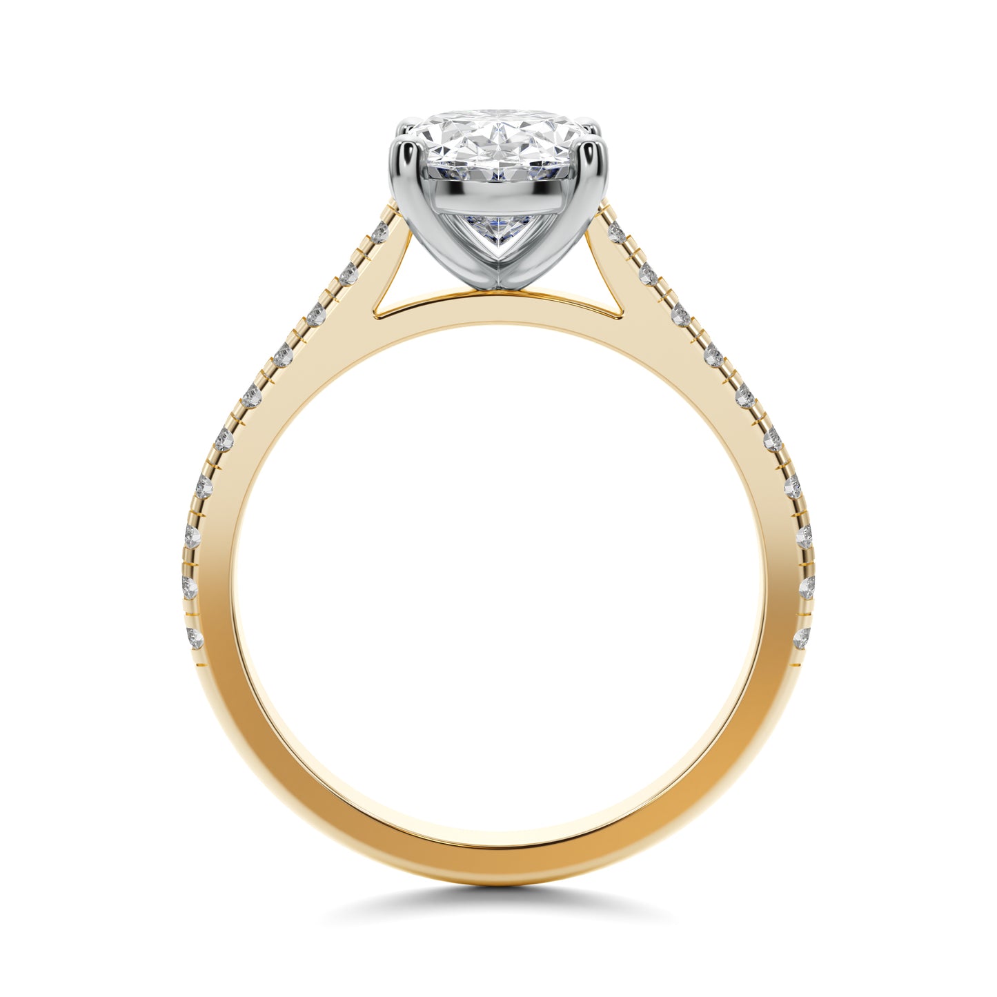 2.5ct Oval Cut Solitaire Diamond Engagement Ring 25031CG276