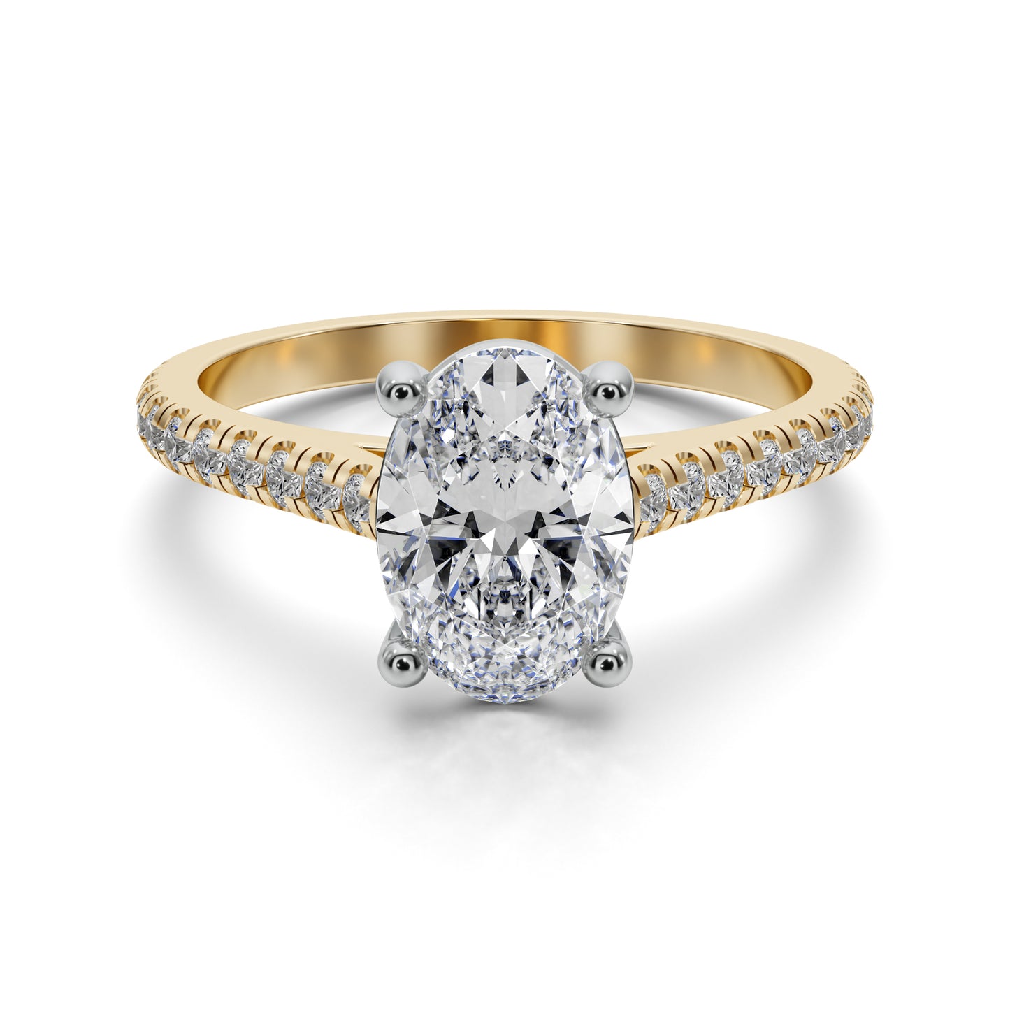 2.0ct Oval Cut Solitaire Diamond Engagement Ring 25028CG274