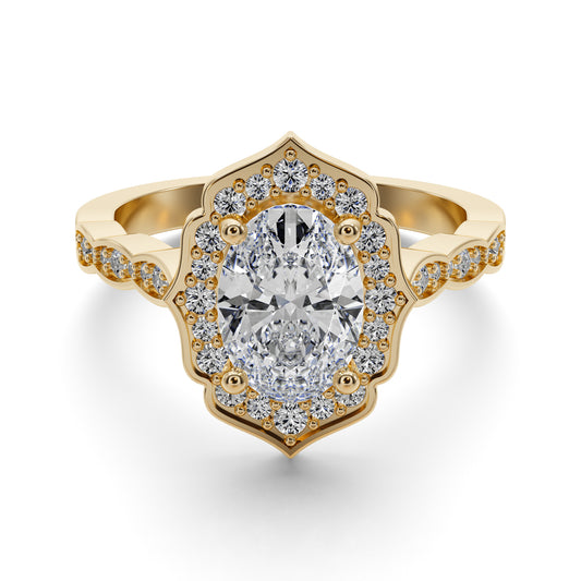 1.9ct Vintage Oval Diamond Ring 25030CG275