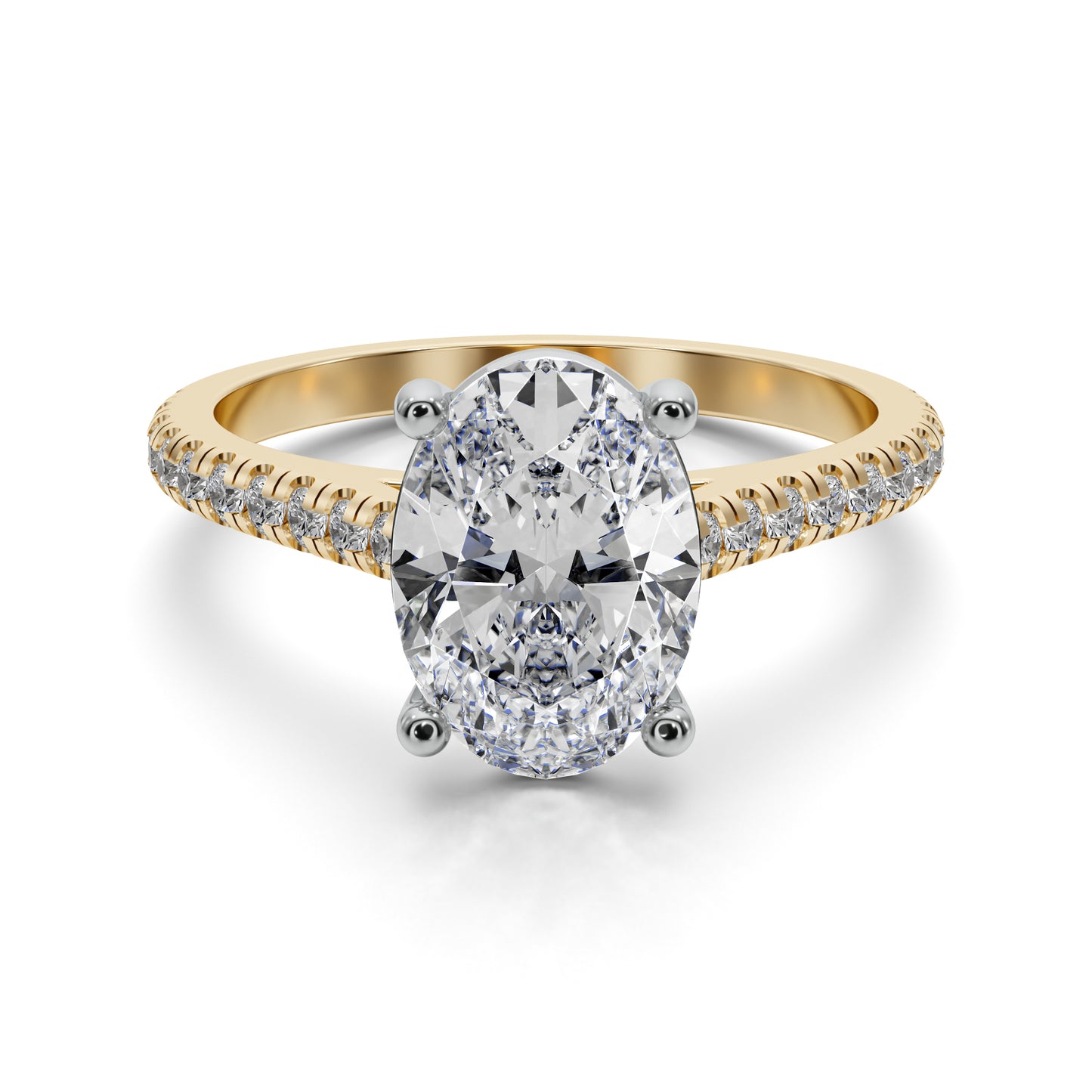 2.5ct Oval Cut Solitaire Diamond Engagement Ring 25031CG276