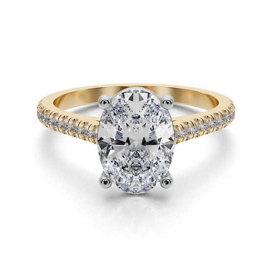 2.5ct Oval Cut Solitaire Diamond Engagement Ring 25031CG276