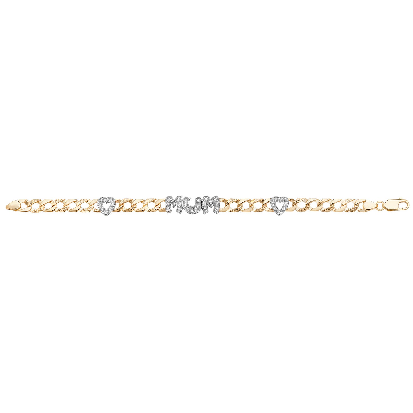 BR563 9CT YEL GOLD LADIES CZ MUM BRCLT