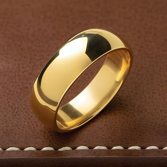 7mm Court shaped wedding band.