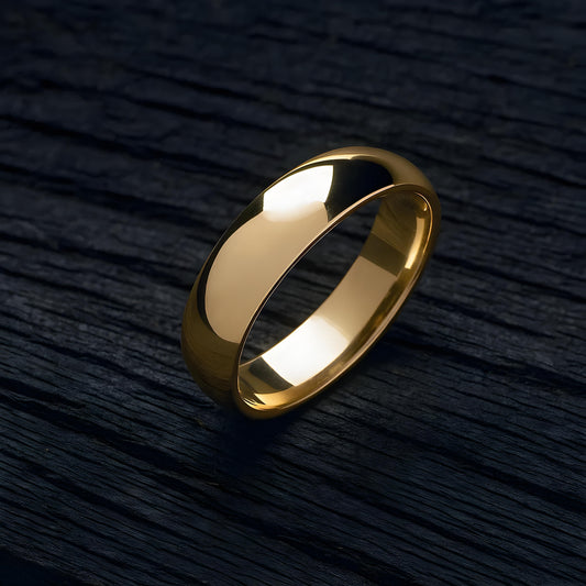 6mm Court shaped wedding band.